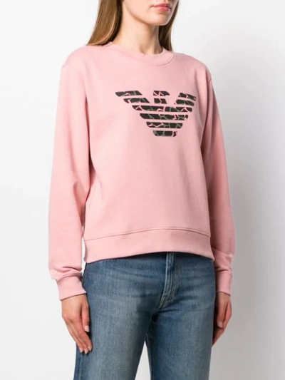 Shop Emporio Armani Branded Sweatshirt In Pink