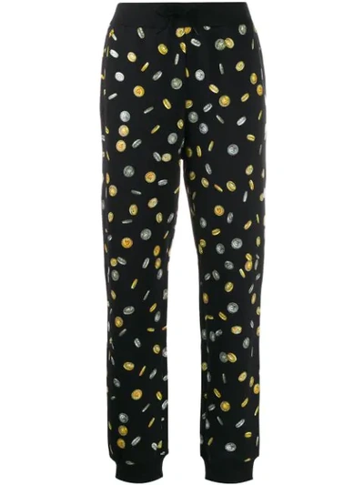 Shop Moschino Coin Print Track Trousers In 2555
