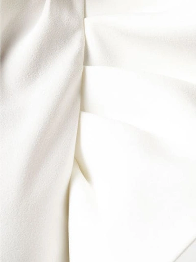Shop Self-portrait One Shoulder Ruffled Dress In White