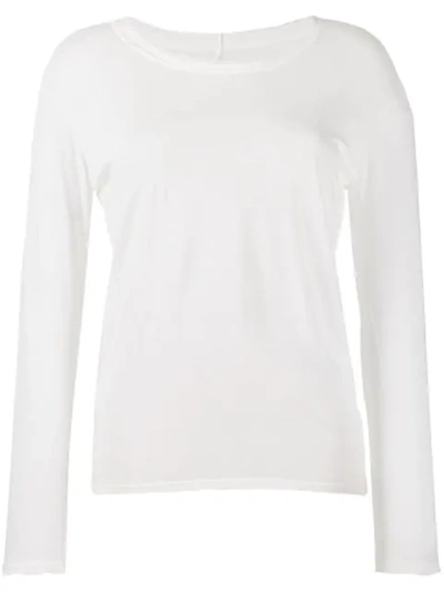 Shop Zucca Longsleeved T-shirt In White