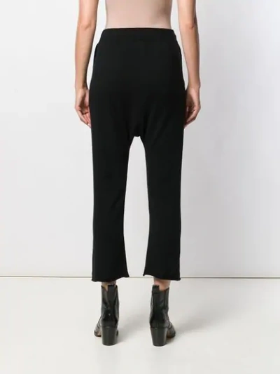 Shop Nili Lotan High Rise Drawstring Cropped Trousers In Black