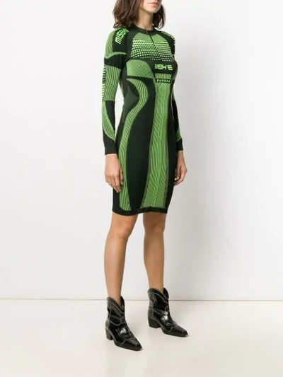Shop Misbhv Active Future Knitted Dress In Green