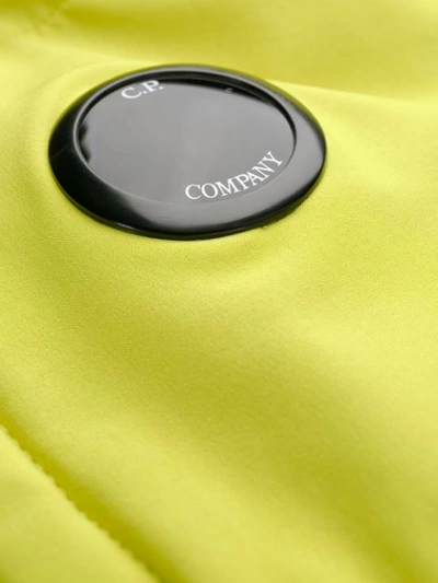 Shop C.p. Company Zipped Logo Patch Jacket In Yellow