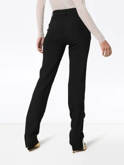 Shop Filles À Papa Tailored Logo Patch Trousers In Black