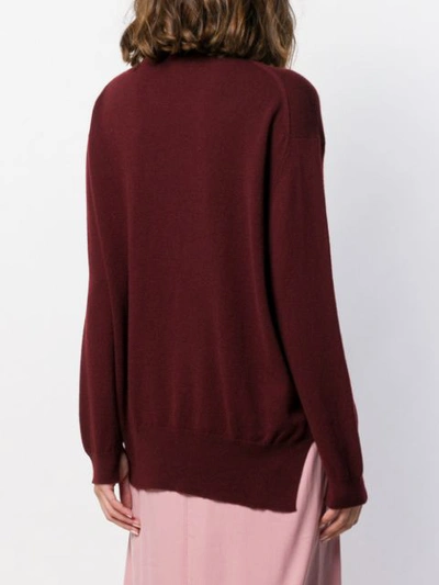 Shop Pringle Of Scotland Cashmere Relaxed Fit Jumper In Red