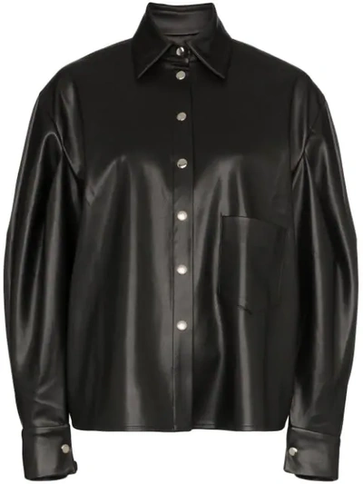 Shop Anouki Balloon-sleeve Shirt In Black
