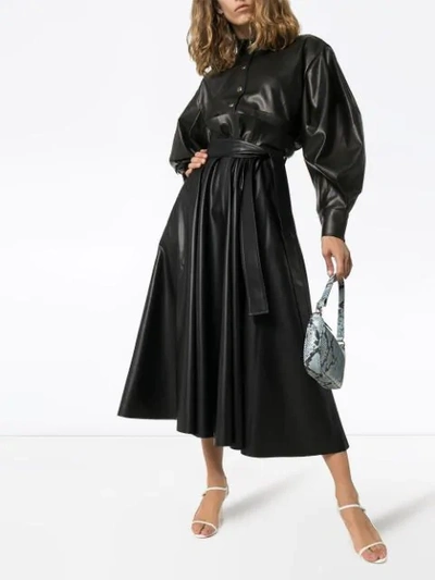 Shop Anouki Balloon-sleeve Shirt In Black