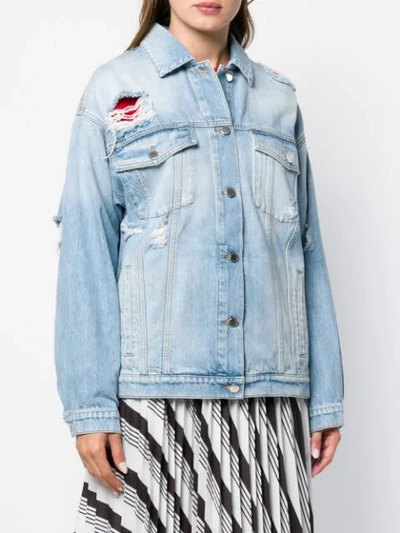 Shop Stella Mccartney Oversized Denim Jacket In Blue
