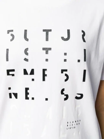 Shop Liu •jo Logo Strap T-shirt In White