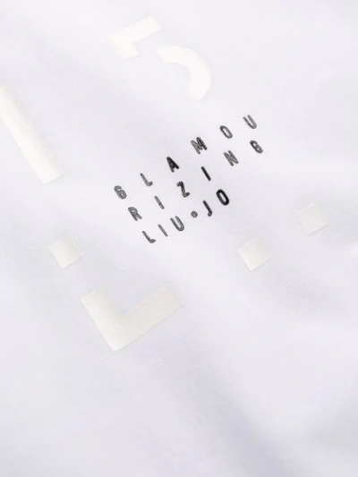 Shop Liu •jo Logo Strap T-shirt In White