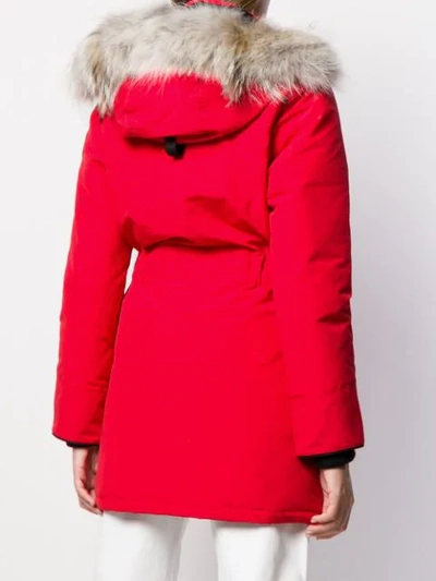 Shop Canada Goose Trillium Parka Coat In 11 - Red - Rouge