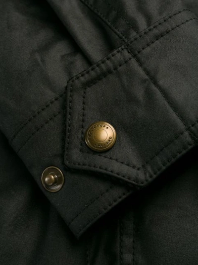 Shop Belstaff Belted Shell Jacket In Black