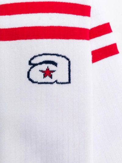 Shop Alexander Wang Logo Socks In White