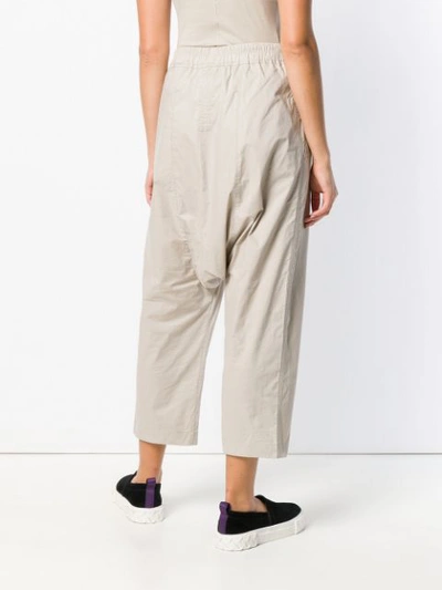 Shop Rick Owens Drkshdw Cropped Track Pants - Neutrals