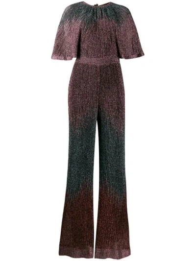 Shop M Missoni Glitter Jumpsuit In Purple