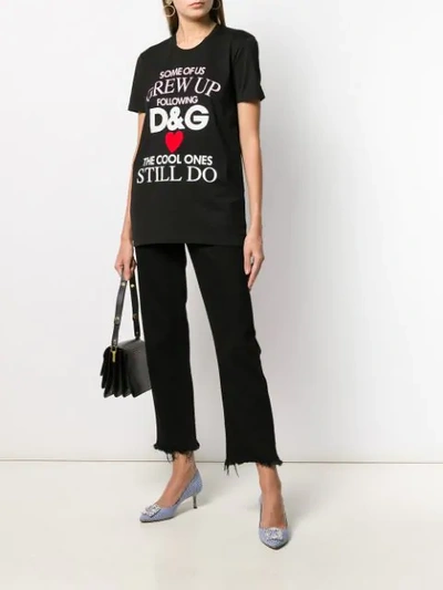 Shop Dolce & Gabbana Printed T-shirt In Black