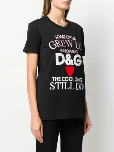 Shop Dolce & Gabbana Printed T-shirt In Black