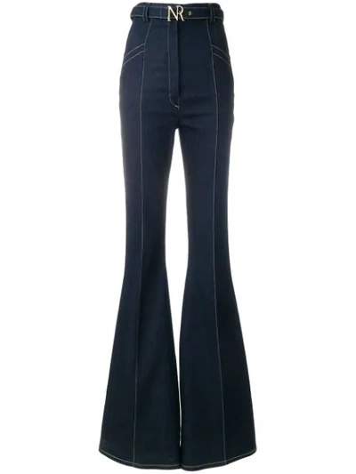 Shop Nina Ricci Flared Jeans - Blue