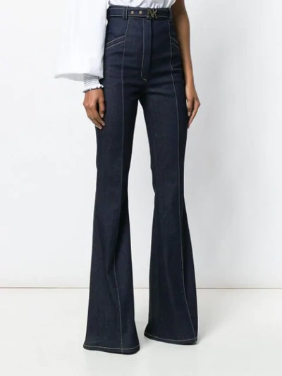 Shop Nina Ricci Flared Jeans - Blue