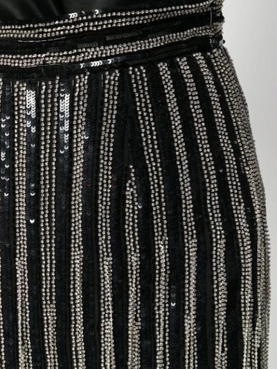 Shop Amen Fringed Sequin Skirt In Black