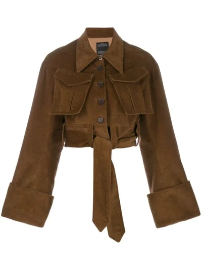 ROKH PATCH POCKET JACKET - 棕色