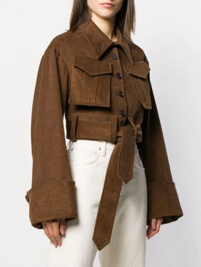 ROKH PATCH POCKET JACKET - 棕色