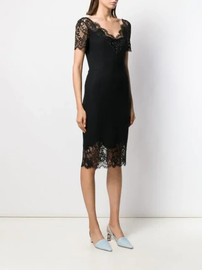 Shop Ermanno Scervino Lace Dress In Black