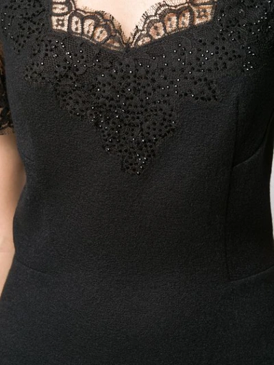 Shop Ermanno Scervino Lace Dress In Black