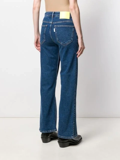 Shop Aalto Panelled Flared Jeans In Blue