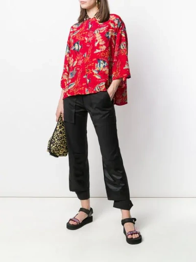 Shop R13 Fish Print Shirt In Red