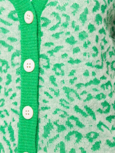 Shop Baum Und Pferdgarten Celine Leopard Cardigan In Green