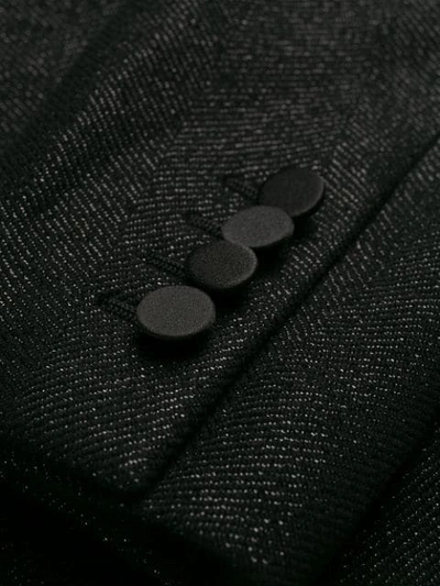 Shop Saint Laurent Notched Collar Tuxedo Jacket In Black