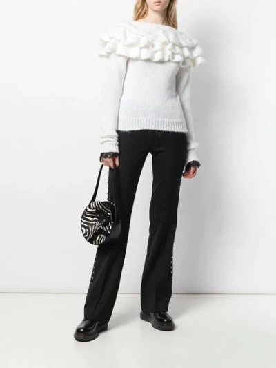 Shop Philosophy Di Lorenzo Serafini Ruffled Sweater In White