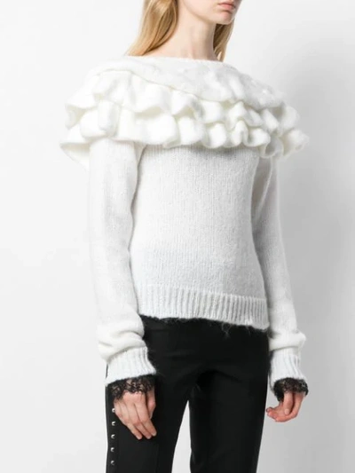 Shop Philosophy Di Lorenzo Serafini Ruffled Sweater In White