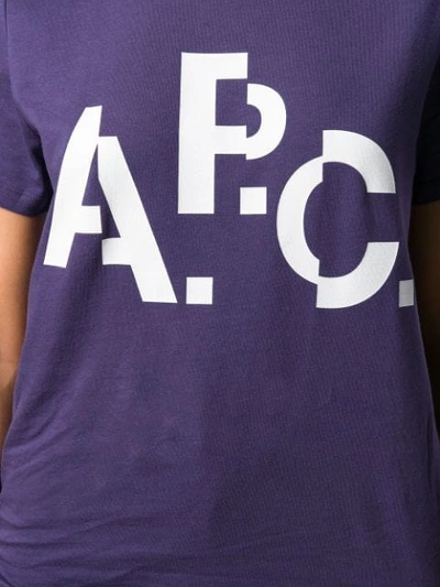 A.P.C. LOGO PRINT T-SHIRT - 紫色