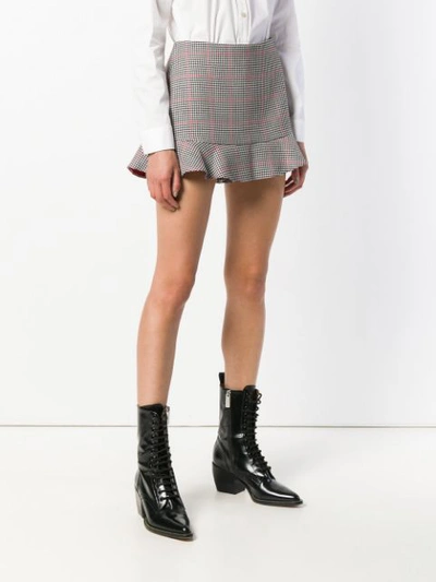 Shop Red Valentino Prince Of Wales Check Mini Skirt - Black