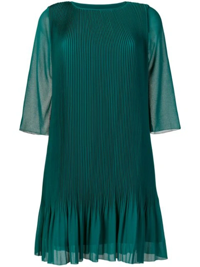 Shop Ps By Paul Smith Pleated Short Dress In Green