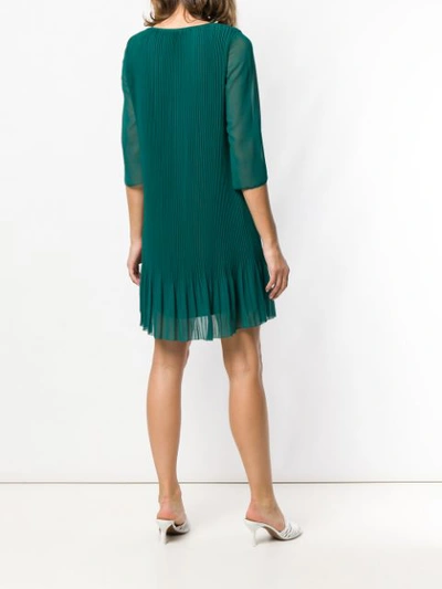 Shop Ps By Paul Smith Pleated Short Dress In Green