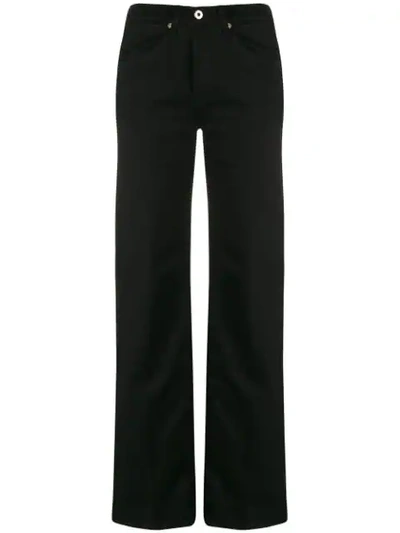 Shop Dondup High-waisted Straight-leg Jeans In Black