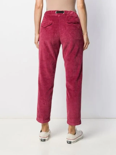 Shop White Sand Corduroy Trousers In Pink