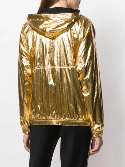 Shop Zadig & Voltaire Koody Metallic Hoodie In Gold