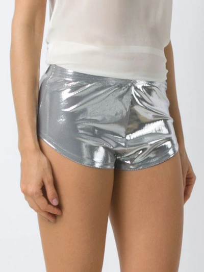 Shop Adriana Degreas Metallic Shorts