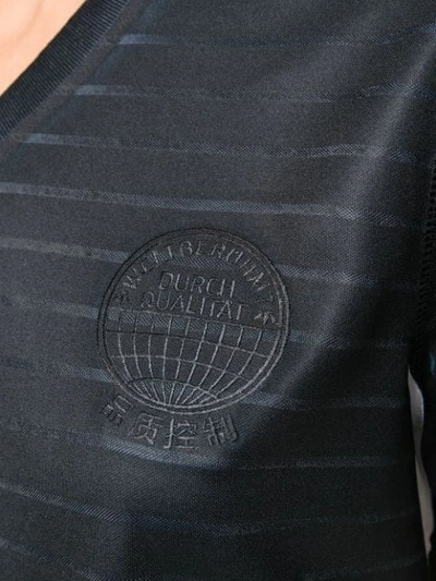 Shop Adidas Originals By Alexander Wang Striped Crop Top In Black