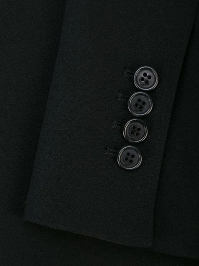 Shop Saint Laurent Bow-detail Open-back Mini Dress In Black