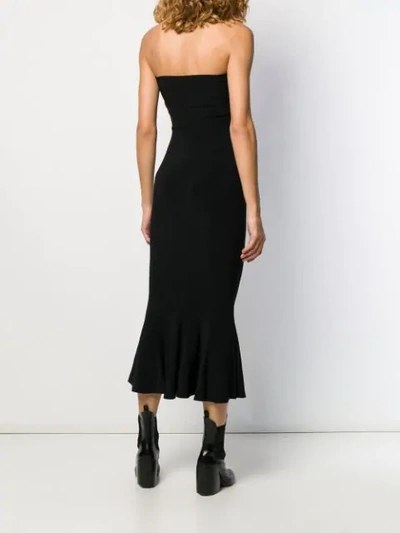 Shop Norma Kamali Strapless Dress In Black