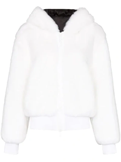 Shop Kirin Peggy Gou Oversized Faux-fur Jacket In White