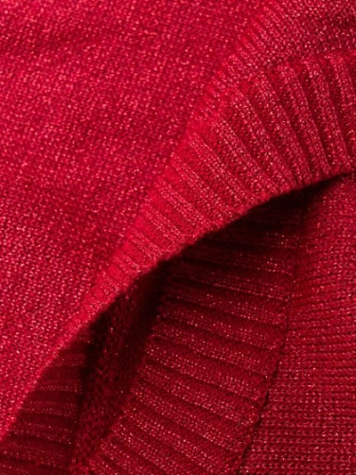 Shop P.a.r.o.s.h Sparkly Knit Jumper In Red