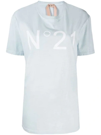Shop N°21 Logo Print T-shirt In Blue
