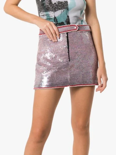Shop Ashley Williams Sequin Mini Skirt In Multicolour