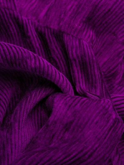 Shop Isabel Marant Fanao Ruched Velvet Dress In Purple